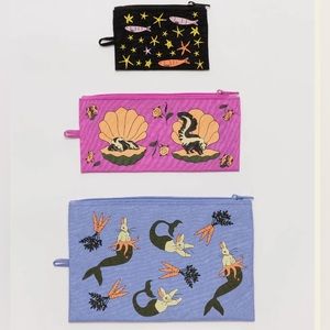 NWT Baggu Sea Animals Flat Pouch Set